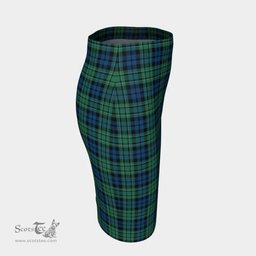 Scottish MacCallum Ancient Clan Tartan Womens Pencil Skirt Tartan Fitted Skirt