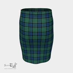 Scottish MacCallum Ancient Clan Tartan Womens Pencil Skirt Tartan Fitted Skirt