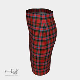 Scottish MacDuff Modern Clan Tartan Womens Pencil Skirt Tartan Fitted Skirt