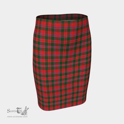 Scottish Dalziel Modern Clan Tartan Womens Pencil Skirt Tartan Fitted Skirt