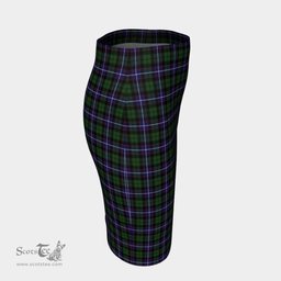 Scottish Galbraith Modern Clan Tartan Womens Pencil Skirt Tartan Fitted Skirt