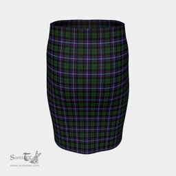 Scottish Galbraith Modern Clan Tartan Womens Pencil Skirt Tartan Fitted Skirt