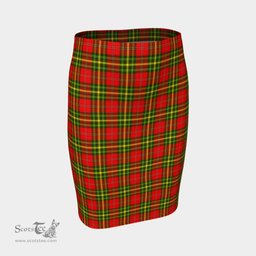 Scottish Leask Clan Tartan Womens Pencil Skirt Tartan Fitted Skirt