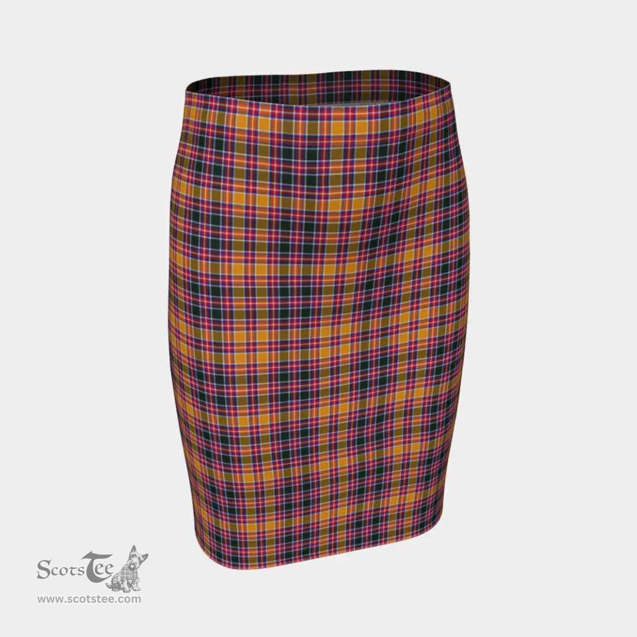 Scottish Jacobite Clan Tartan Womens Pencil Skirt Tartan Fitted Skirt