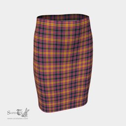 Scottish Jacobite Clan Tartan Womens Pencil Skirt Tartan Fitted Skirt