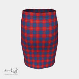 Scottish Galloway Red Clan Tartan Womens Pencil Skirt Tartan Fitted Skirt