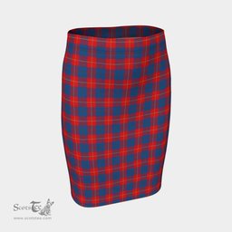 Scottish Galloway Red Clan Tartan Womens Pencil Skirt Tartan Fitted Skirt