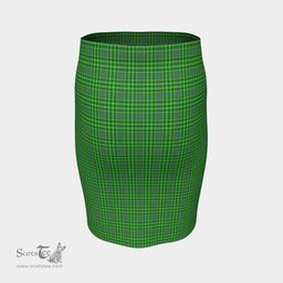 Scottish Currie Clan Tartan Womens Pencil Skirt Tartan Fitted Skirt