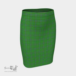 Scottish Currie Clan Tartan Womens Pencil Skirt Tartan Fitted Skirt