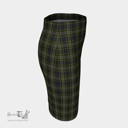 Scottish Davidson Tulloch Dress Clan Tartan Womens Pencil Skirt Tartan Fitted Skirt