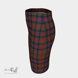 Scottish MacDuff Hunting Modern Clan Tartan Womens Pencil Skirt Tartan Fitted Skirt