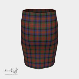 Scottish MacDuff Hunting Modern Clan Tartan Womens Pencil Skirt Tartan Fitted Skirt