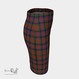 Scottish MacDuff Hunting Modern Clan Tartan Womens Pencil Skirt Tartan Fitted Skirt