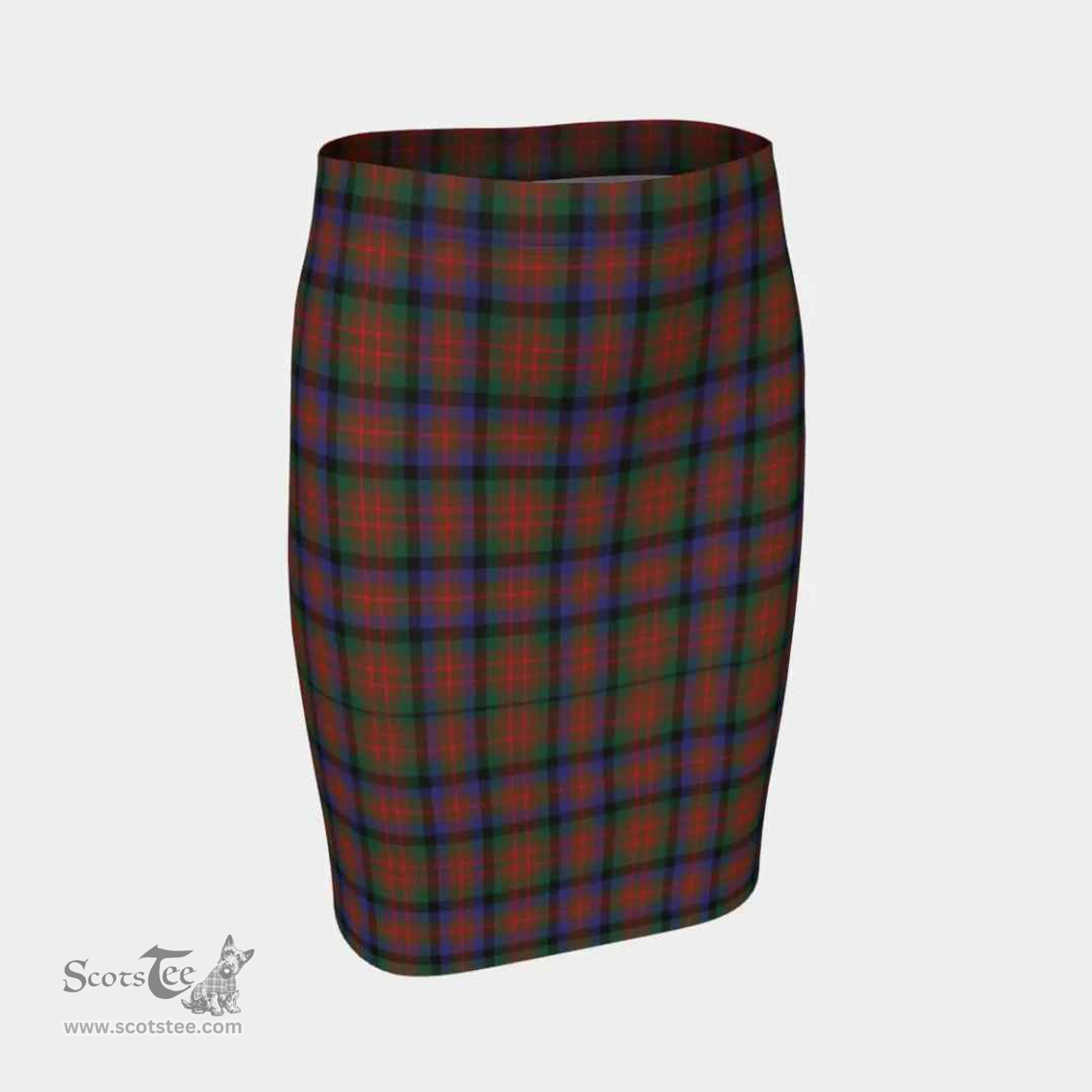 Scottish MacDuff Hunting Modern Clan Tartan Womens Pencil Skirt Tartan Fitted Skirt