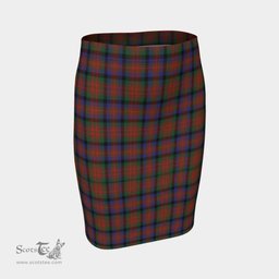 Scottish MacDuff Hunting Modern Clan Tartan Womens Pencil Skirt Tartan Fitted Skirt