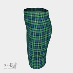 Scottish Graham of Montrose Ancient Clan Tartan Womens Pencil Skirt Tartan Fitted Skirt