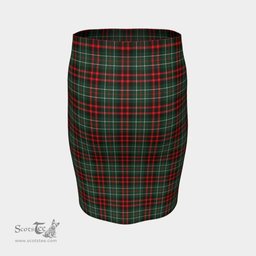 Scottish MacDiarmid Modern Clan Tartan Womens Pencil Skirt Tartan Fitted Skirt