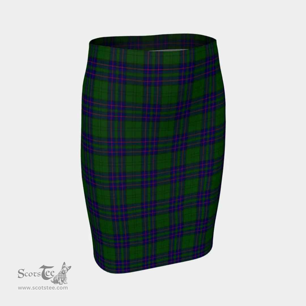 Scottish Lockhart Modern Clan Tartan Womens Pencil Skirt Tartan Fitted Skirt