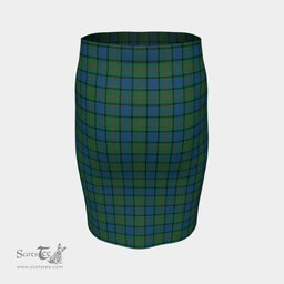 Scottish Lauder Clan Tartan Womens Pencil Skirt Tartan Fitted Skirt