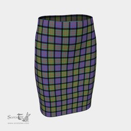 Scottish MacDonald Ancient Clan Tartan Womens Pencil Skirt Tartan Fitted Skirt