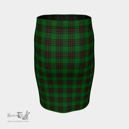 Scottish Fife District Clan Tartan Womens Pencil Skirt Tartan Fitted Skirt