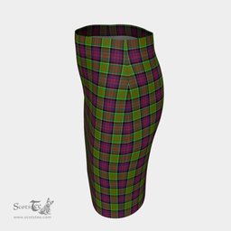 Scottish MacDonald of Clanranald Clan Tartan Womens Pencil Skirt Tartan Fitted Skirt
