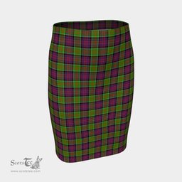 Scottish MacDonald of Clanranald Clan Tartan Womens Pencil Skirt Tartan Fitted Skirt