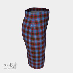 Scottish Edinburgh District Clan Tartan Womens Pencil Skirt Tartan Fitted Skirt