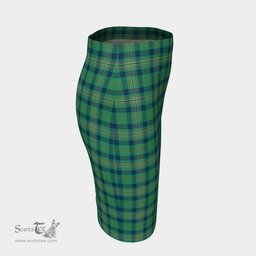 Scottish Kennedy Ancient Clan Tartan Womens Pencil Skirt Tartan Fitted Skirt