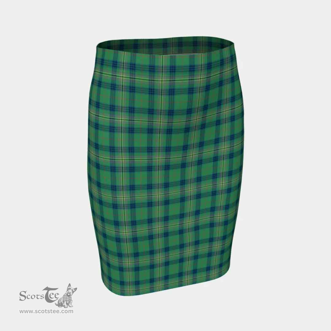 Scottish Kennedy Ancient Clan Tartan Womens Pencil Skirt Tartan Fitted Skirt