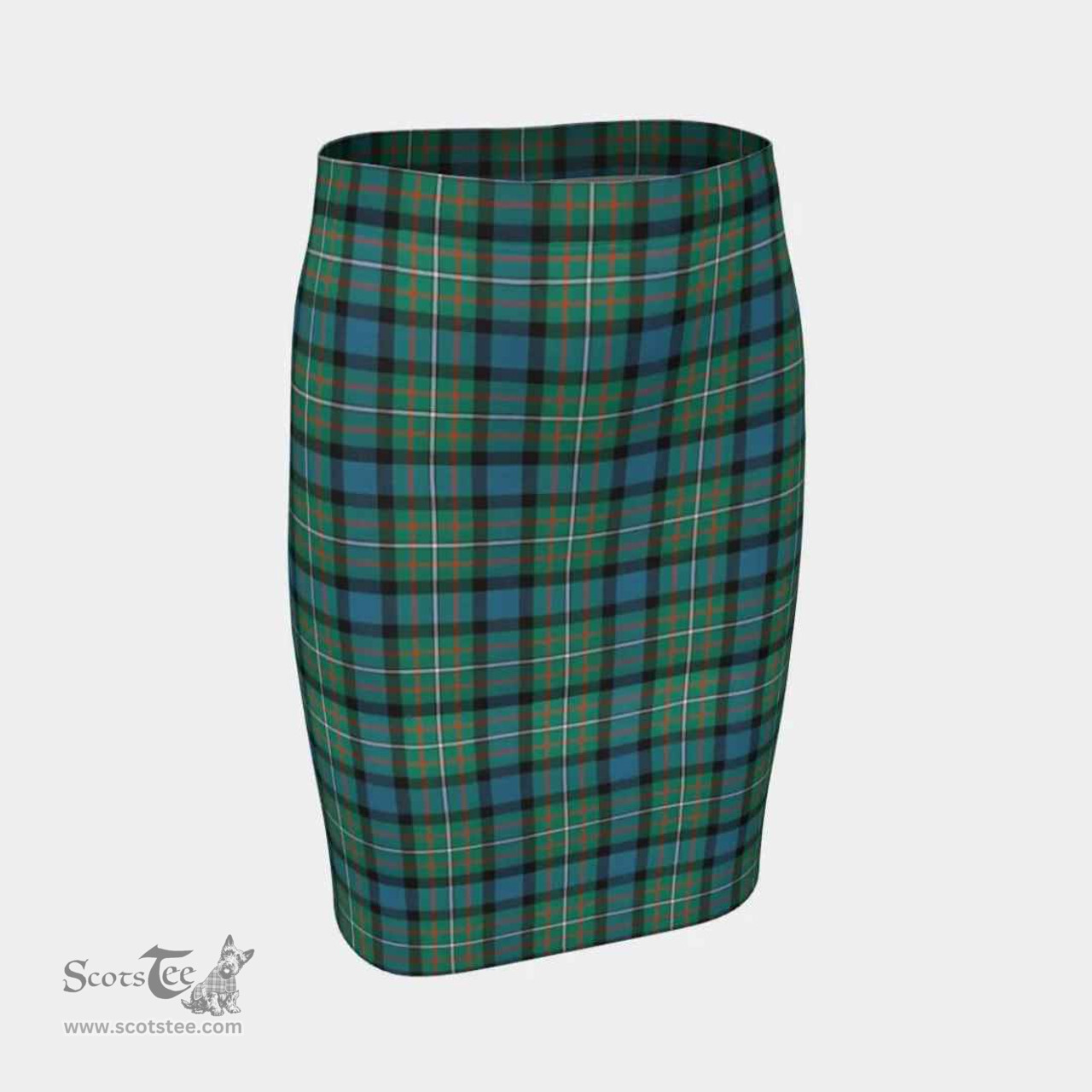 Scottish Ferguson Ancient Clan Tartan Womens Pencil Skirt Tartan Fitted Skirt