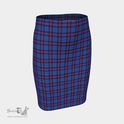 Scottish Elliot Modern Clan Tartan Womens Pencil Skirt Tartan Fitted Skirt