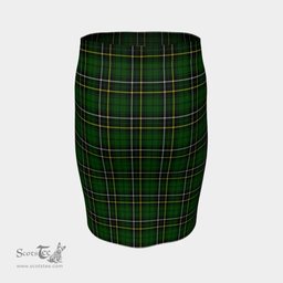 Scottish MacAlpine Modern Clan Tartan Womens Pencil Skirt Tartan Fitted Skirt