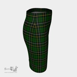 Scottish MacAlpine Modern Clan Tartan Womens Pencil Skirt Tartan Fitted Skirt