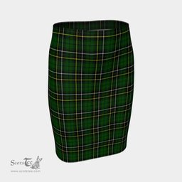 Scottish MacAlpine Modern Clan Tartan Womens Pencil Skirt Tartan Fitted Skirt