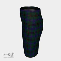 Scottish Davidson Modern Clan Tartan Womens Pencil Skirt Tartan Fitted Skirt