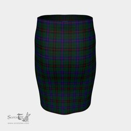Scottish Davidson Modern Clan Tartan Womens Pencil Skirt Tartan Fitted Skirt