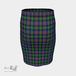 Scottish Logan Ancient Clan Tartan Womens Pencil Skirt Tartan Fitted Skirt
