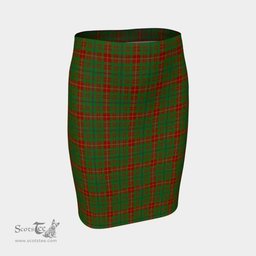 Scottish Fulton Clan Tartan Womens Pencil Skirt Tartan Fitted Skirt