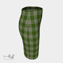 Scottish Cunningham Dress Green Dancers Clan Tartan Womens Pencil Skirt Tartan Fitted Skirt