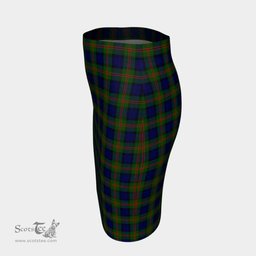 Scottish Dundas Modern 02 Clan Tartan Womens Pencil Skirt Tartan Fitted Skirt