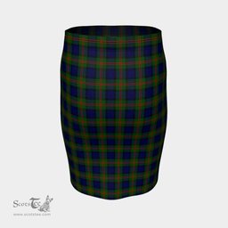 Scottish Dundas Modern 02 Clan Tartan Womens Pencil Skirt Tartan Fitted Skirt