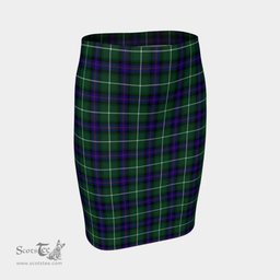 Scottish MacDonald of the Isles Hunting Modern Clan Tartan Womens Pencil Skirt Tartan Fitted Skirt