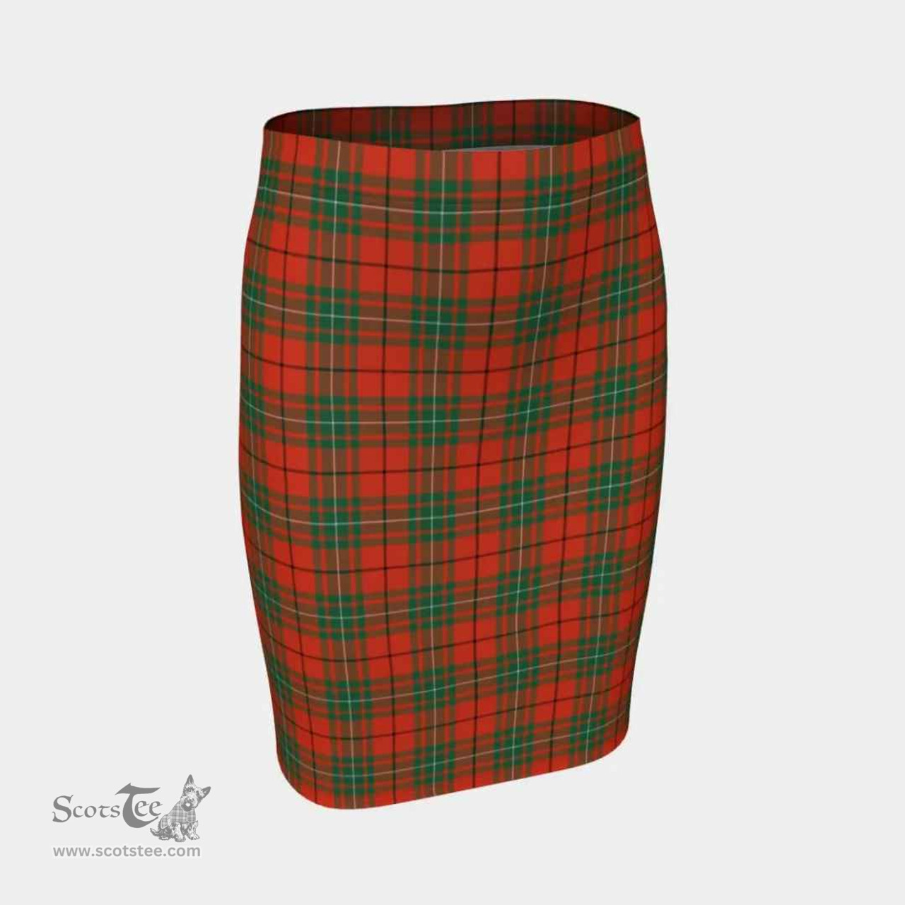Scottish MacAulay Ancient Clan Tartan Womens Pencil Skirt Tartan Fitted Skirt