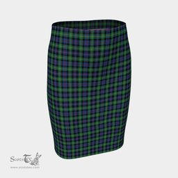 Scottish Farquharson Ancient Clan Tartan Womens Pencil Skirt Tartan Fitted Skirt