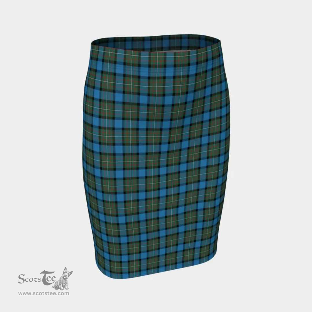Scottish Fergusson Ancient Clan Tartan Womens Pencil Skirt Tartan Fitted Skirt