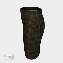 Scottish Hall Clan Tartan Womens Pencil Skirt Tartan Fitted Skirt