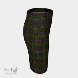 Scottish Hall Clan Tartan Womens Pencil Skirt Tartan Fitted Skirt
