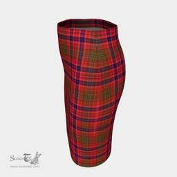 Scottish Lumsden Modern Clan Tartan Womens Pencil Skirt Tartan Fitted Skirt