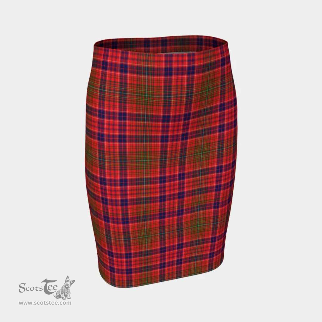 Scottish Lumsden Modern Clan Tartan Womens Pencil Skirt Tartan Fitted Skirt